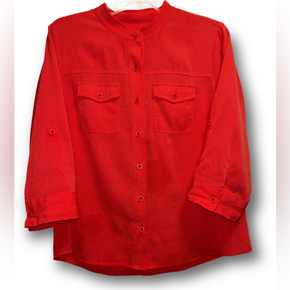 Christopher & Banks • Two Pocket Button Down, Pink, Women’s Small